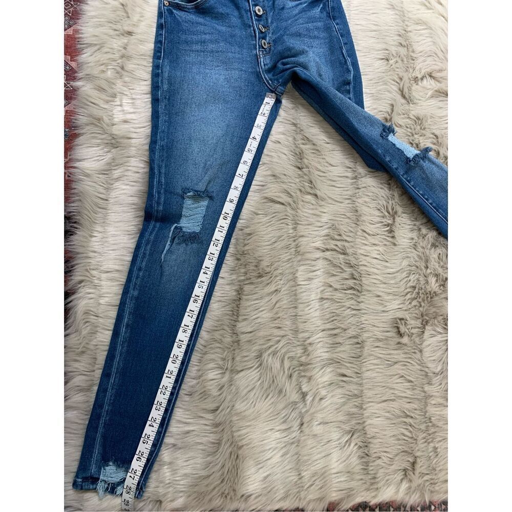 Kancan Estilo Button Fly distressed Jeans 9/28 - Picture 5 of 5